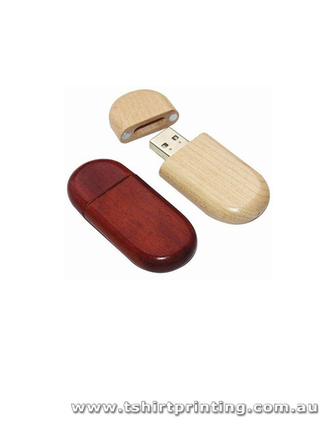 Round Wooden Design Flashdrive